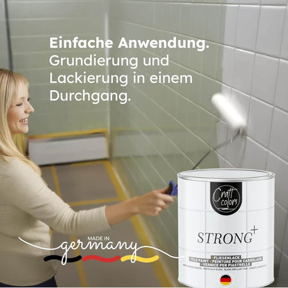 Fliesenlack 2IN1 Grundierung und Lackierung in einem Schritt, weiß seidenglänzend - Craft Colors